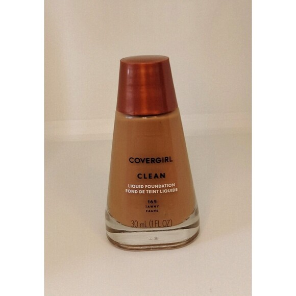 Covergirl Clean Liquid Foundation 165 Tawny Fauve Makeup Neutral Shade Career 2x - Picture 8 of 12
